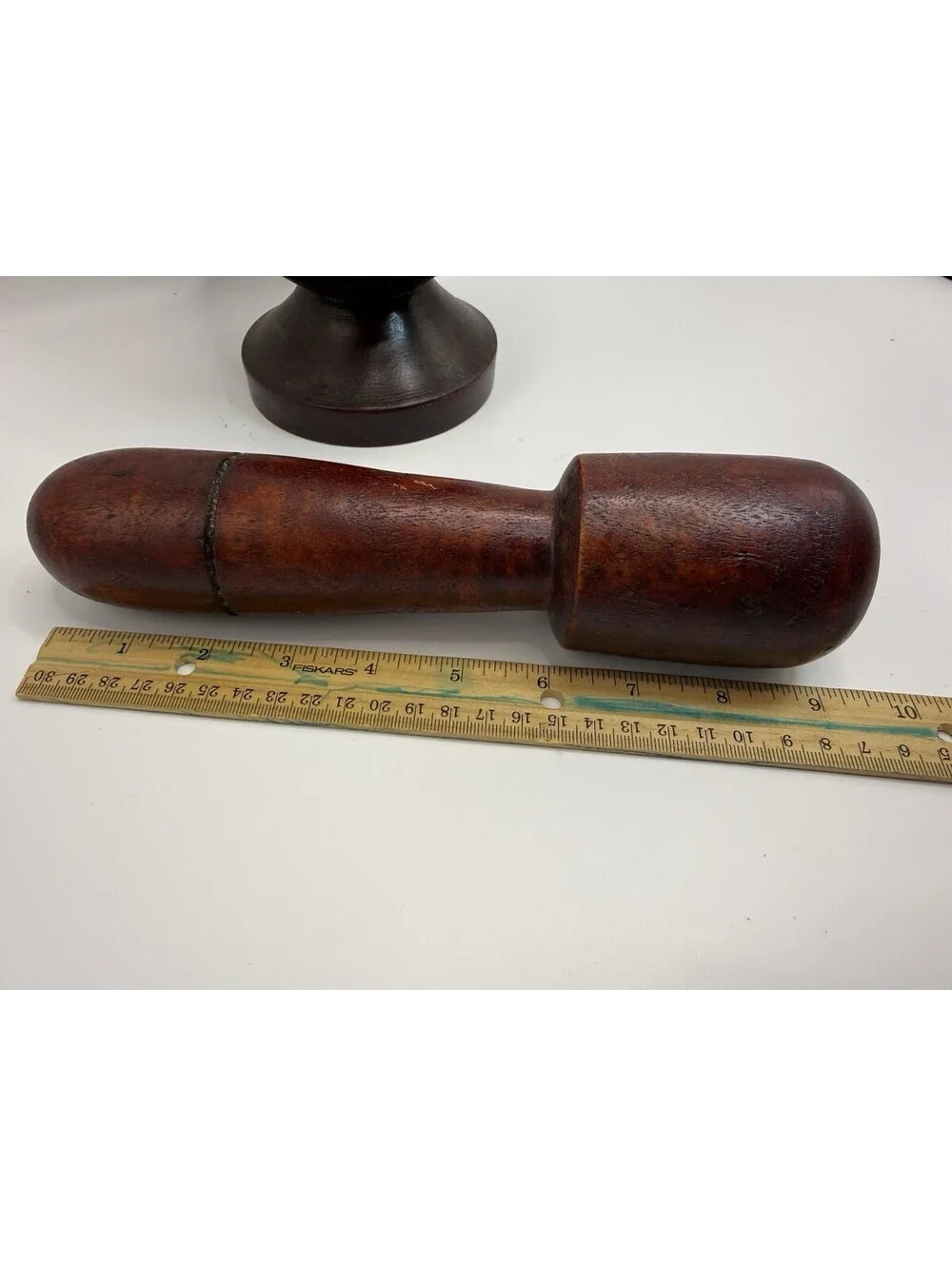 VINTAGE Hand Carved Wooden Mortar & Pestle Spices Herbs Grinder 6.5”